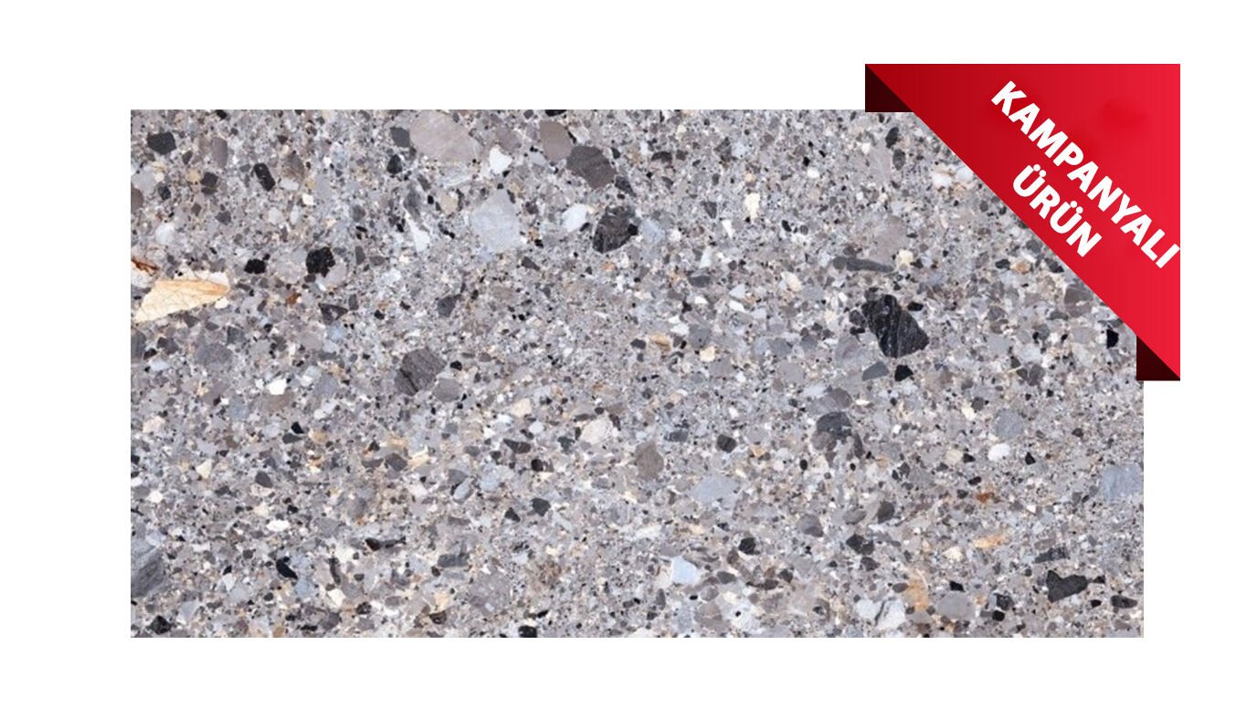 60x120 TERRAZZA MONO - GRAY - YARI PARLAK ( 1.44 m2 Bir kutu fiyatıdır )